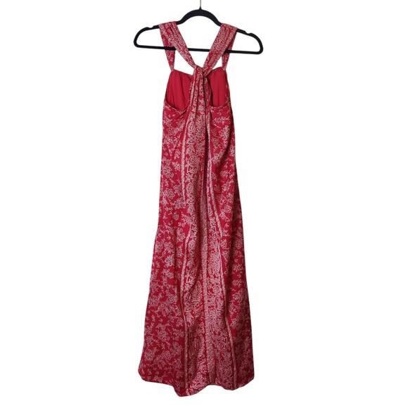 Hatch Rosalie Bandana Red Floral Maternity Midi Dress Size 2 Cross Straps - Picture 5 of 16